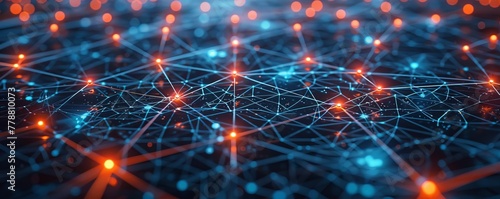 Information technology representing the futuristic big data. Into the future concept