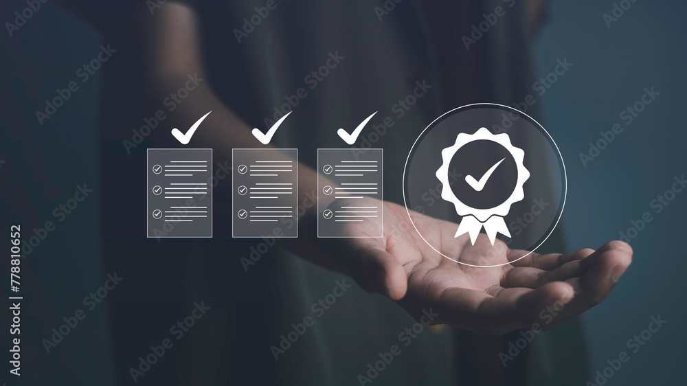 Quality Certificate guarantee and Checklist document analyst target