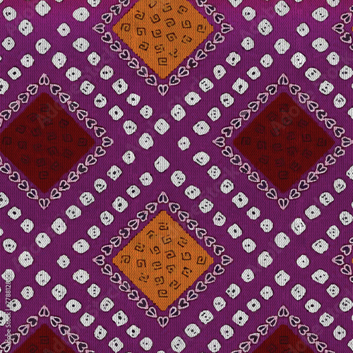 Traditional seamless bandhani patoda pattern Digital design