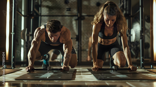 Synchronized Strength: The Visual Poetry of Intense Mixed Fitness Training photo