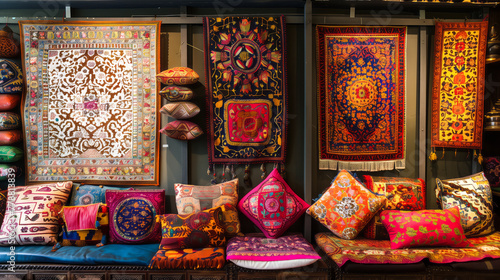 Artistic Wall Hanging Display, Vibrant Indian wall hangings, each piece a work of art