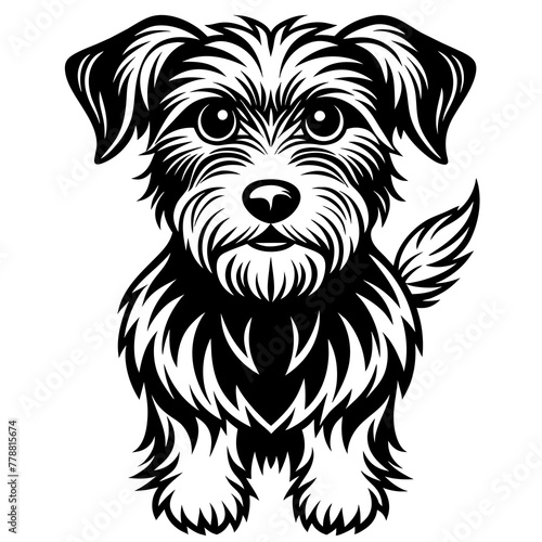      Dog  silhouette  vector illustration.
