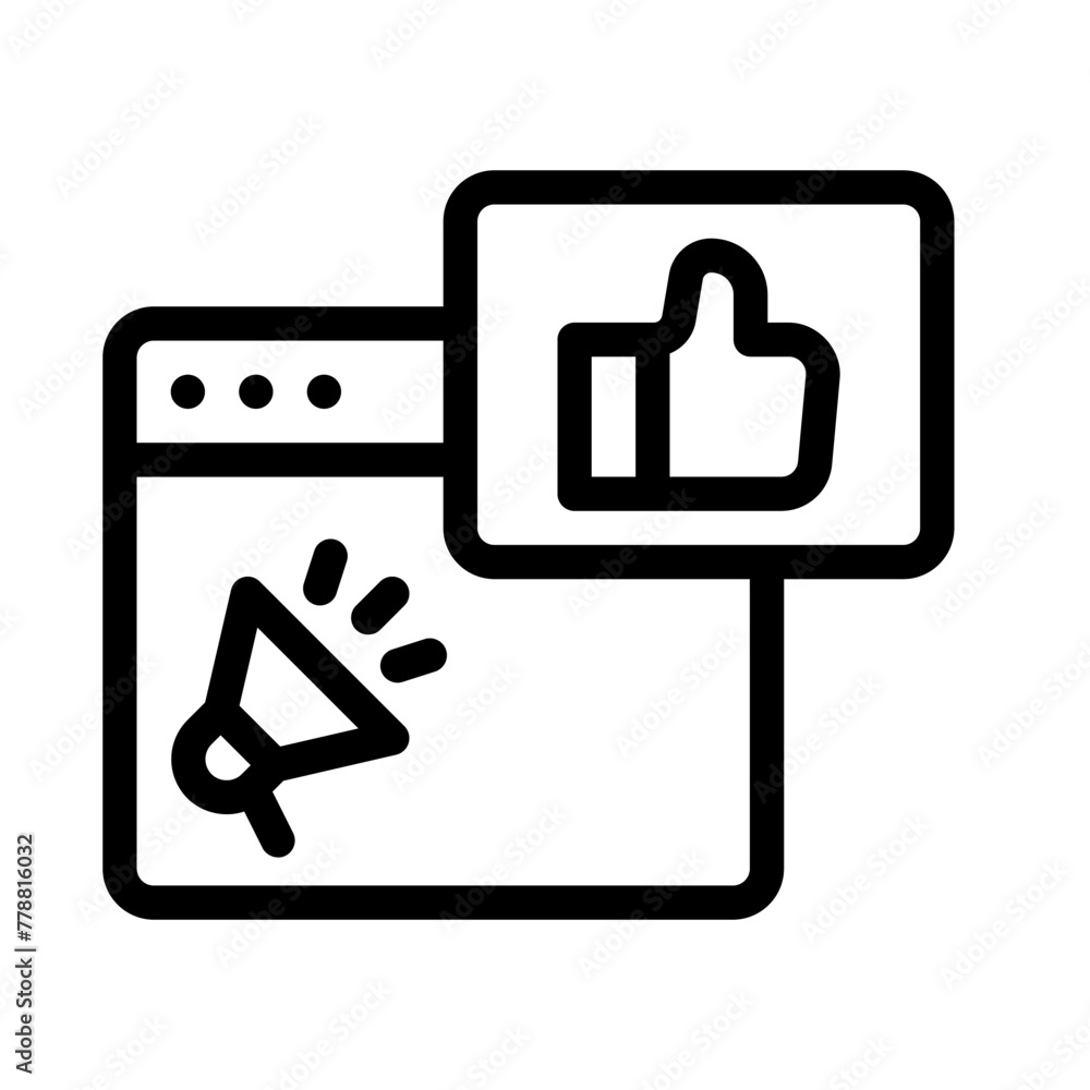 marketing line icon marketing line icon