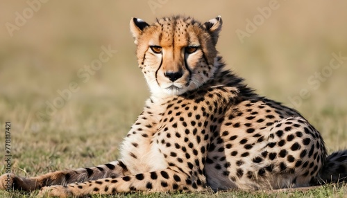 A-Cheetah-With-Its-Tail-Curled-Around-Its-Body-Re- 3
