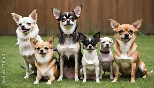 A-Chihuahua-Posing-With-A-Group-Of-Larger-Dogs- © Nigar