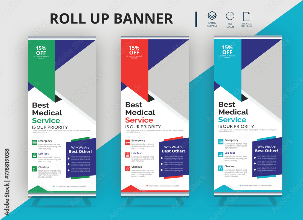 custom made wallpaper toronto digitalClinic Medical Roll Up Banner Design Template,Medical roll up banner template for doctor and hospital service promotion