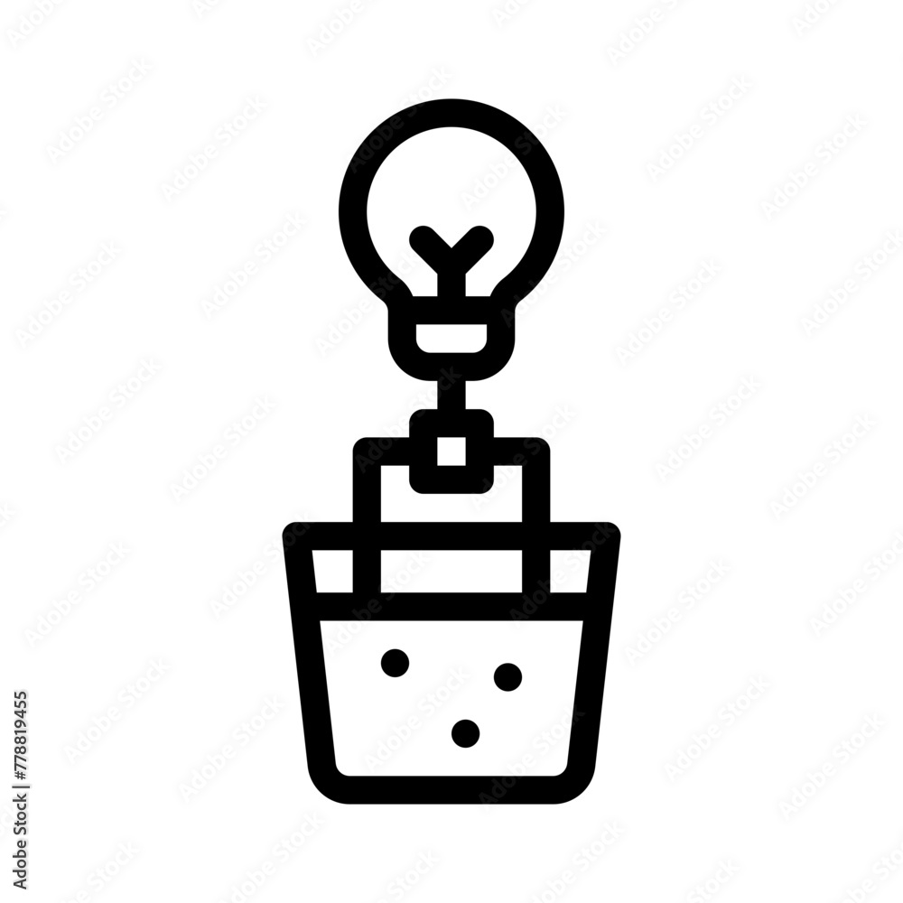 conductivity line icon conductivity line icon