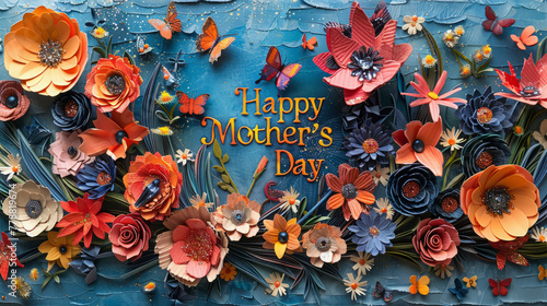 Mother's Day. Happy Mother's Day greeting card. 