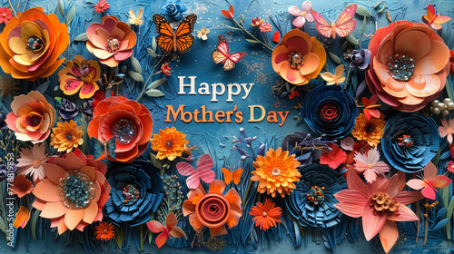 Mother's Day. Happy Mother's Day greeting card. 