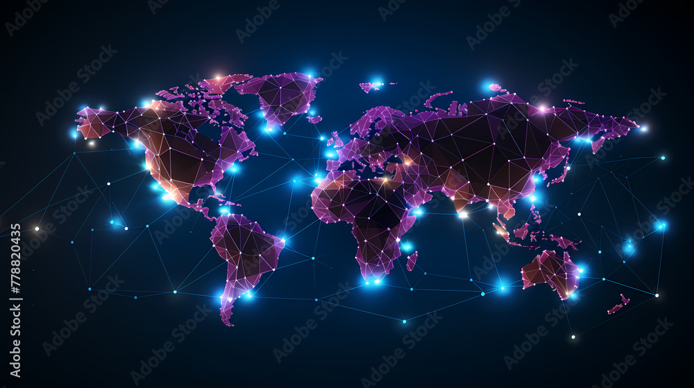 Digital earth network connection concept Digital earth network connection concept
