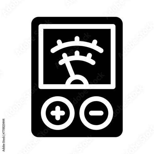 voltmeter glyph icon