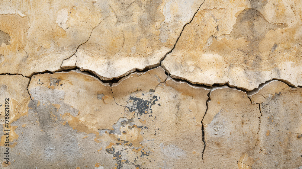 Fototapeta premium Cracked Cement Wall Background
