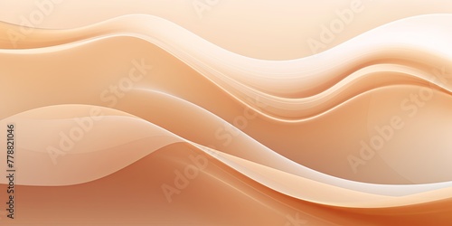 Beige fuzz abstract background, in the style of abstraction creation, stimwave, precisionist lines with copy space wave wavy curve fluid design