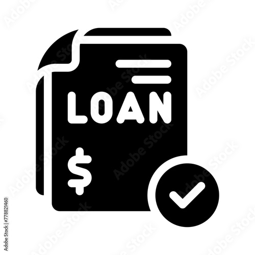 loan glyph icon