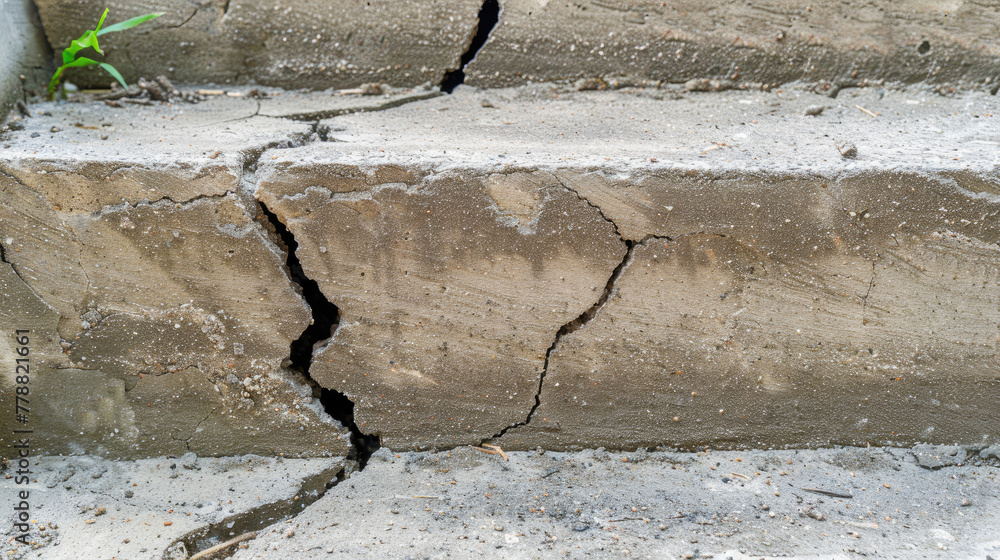 Fototapeta premium Cracked Cement Wall Background