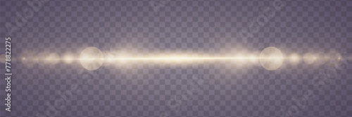 Glowing lights and lines effect. Sparkling particles of magic dust. On a transparent background.