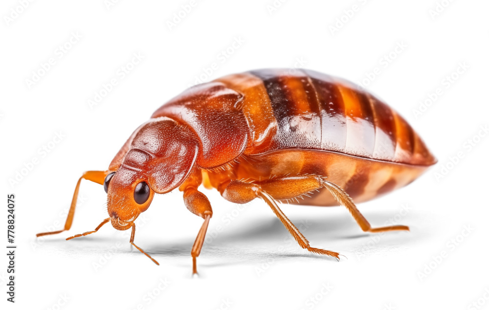 Bed bug on isolated white background