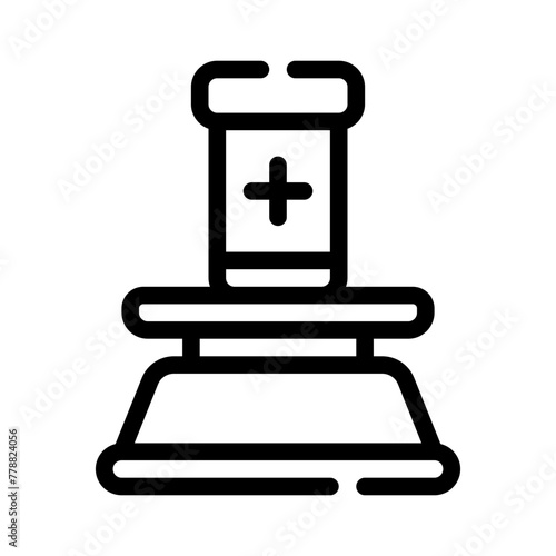 weigh scale line icon