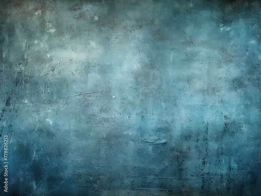 Blue dust and scratches design. Aged photo editor layer grunge abstract background. Copy space