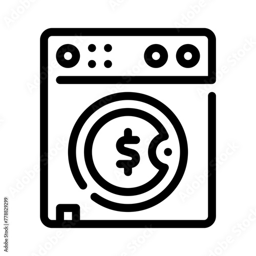 money laundering line icon
