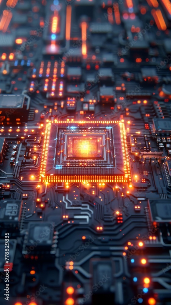 Obraz premium Quantum computing lab