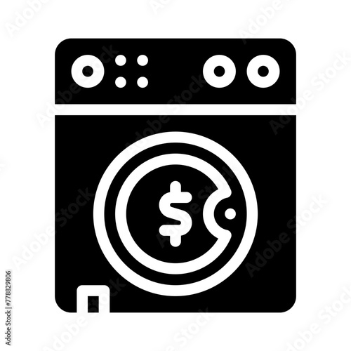 money laundering glyph icon