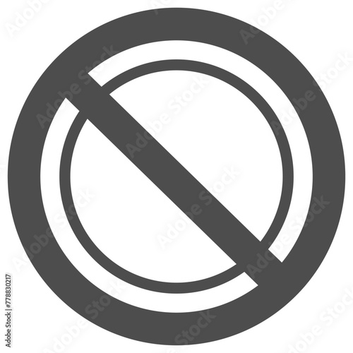 Blocked icon, 3d render of a sign not allowed, vector illustration.