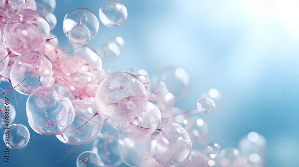 3D rendering of microscopic molecular structure 3D rendering of microscopic molecular structure