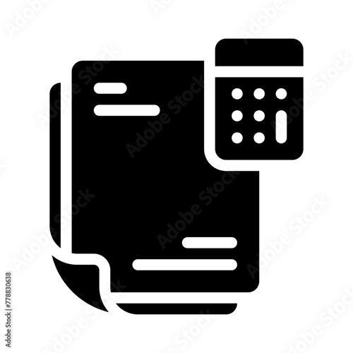 accounting glyph icon