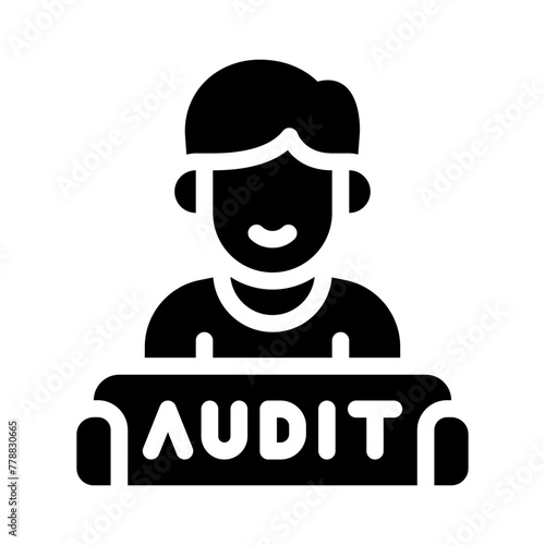 auditor glyph icon