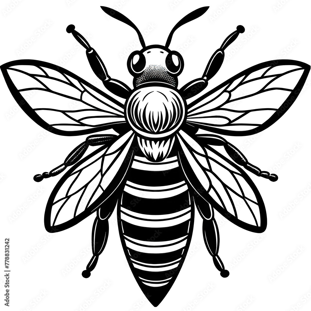 Black and white drawings of butterflies, beetles and a floral design in a nature theme Black and white drawings of butterflies, beetles and a floral design in a nature theme
