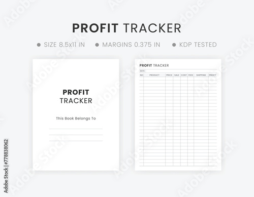 Business Profit Tracker Printable | Digital Small Business Planner Profit Log Template