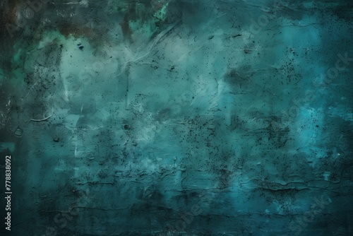 Cyan dust and scratches design. Aged photo editor layer grunge abstract background