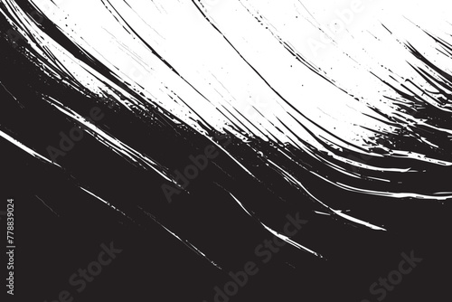 Abstract Monochrome Texture: Grunge Black White Pattern of Dust, Chips, and Ink Spots on White Background