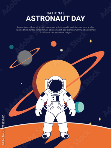 National Astronaut Day background.