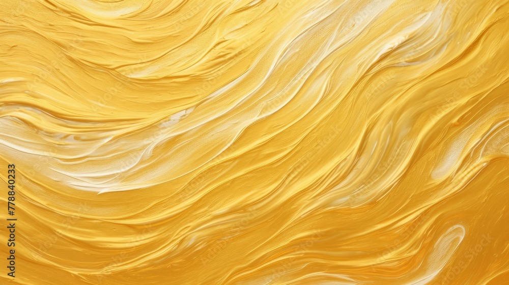 Art Abstract acrylic smear blot painting. Beige and gold Color canvas texture