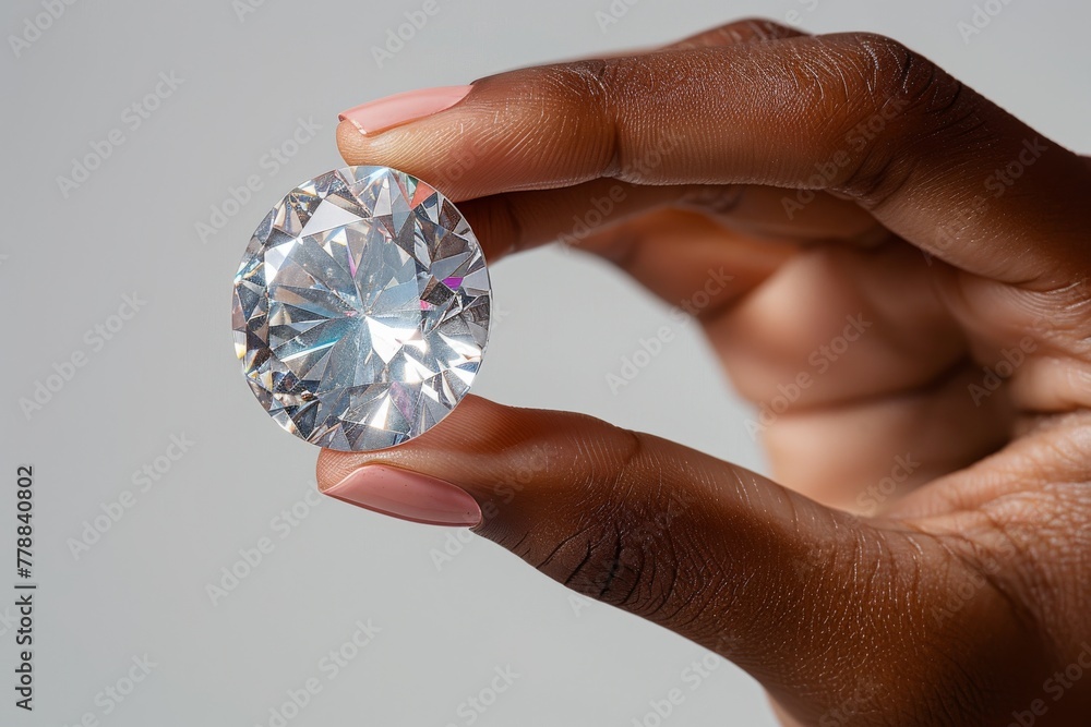 hand holding a diamond isolated on a white background. hand holding a diamond isolated on a white background.