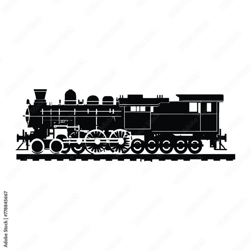 Obraz premium Model railroading Silhouette