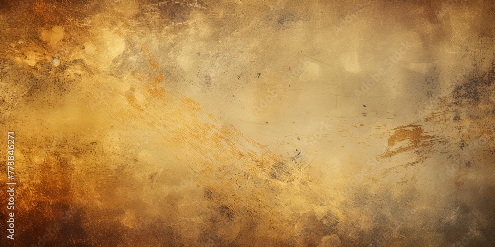 Gold dust and scratches design. Aged photo editor layer grunge abstract background - obrazy, fototapety, plakaty 