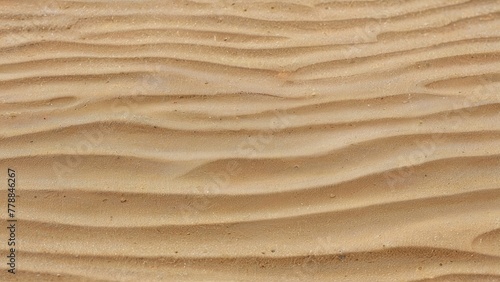 a close up of a sand dune with a few small ripples