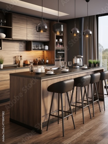 modern kitchen design UHD Wallpaper