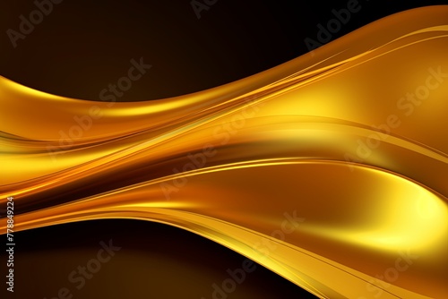 Gold fuzz abstract background, in the style of abstraction creation, stimwave, precisionist lines with copy space wave wavy curve fluid design 