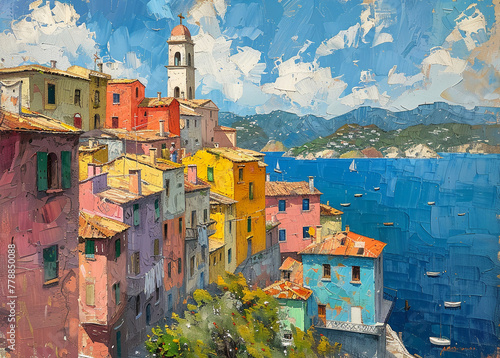 Oil painting, port city --ar 139:100 --stylize 750