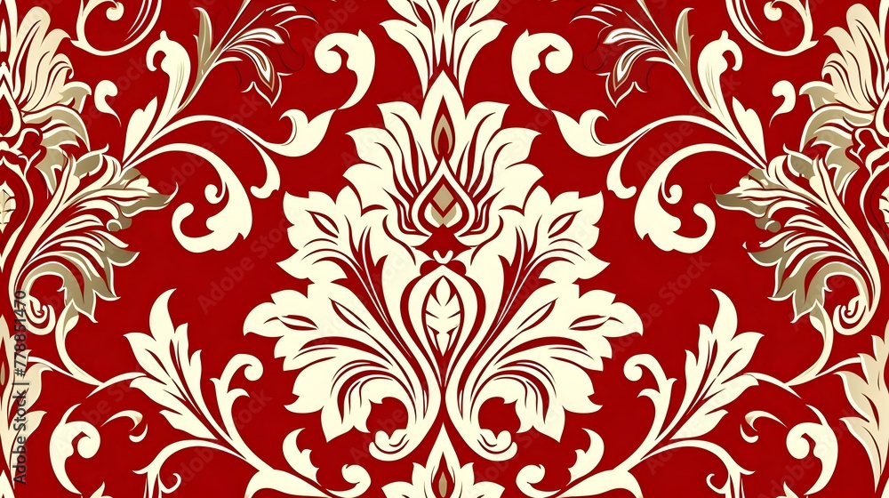 Luxury Red Pattern Wallpaper Design: Opulent Elegance, Hand Edited Generative AI Luxury Red Pattern Wallpaper Design: Opulent Elegance, Hand Edited Generative AI