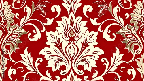  Luxury Red Pattern Wallpaper Design: Opulent Elegance, Hand Edited Generative AI