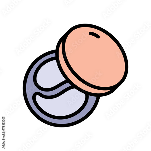 Eye gel patches color icon. Patches under the eyes icon. Simple isolated vector sign on white. Trend care products