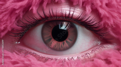 Pink eye, pink pupil, pink eyes photo