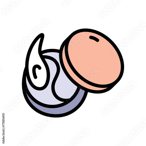 Eye gel patches color icon. Patches under the eyes icon. Simple isolated vector sign on white. Trend care products