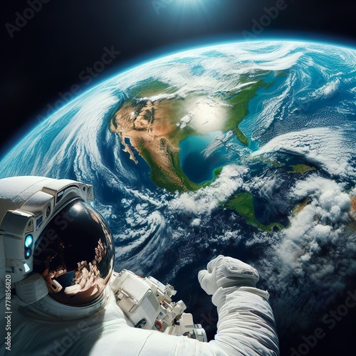 astronaut in space, Generetion AI photo