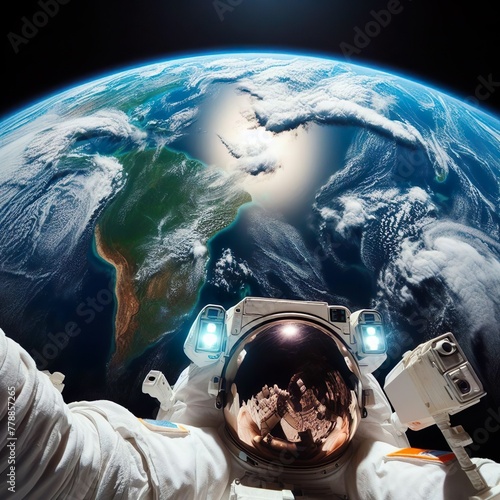 earth in space, Generetion AI photo